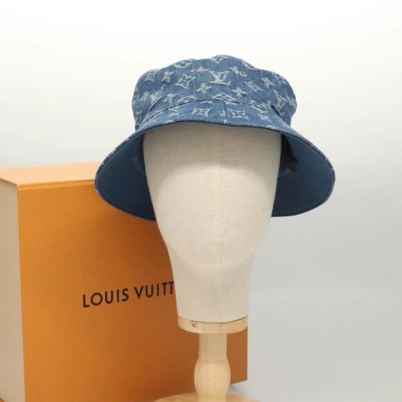 LOUIS VUITTON Monogram Denim Bucket Hat Blue M78772 LV Auth ki5688 - Picture 12 of 12